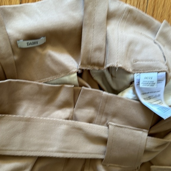 Scotch & Soda Amsterdam Daisy trouser pants sz M tan waist tie great pre owned - Picture 4 of 7